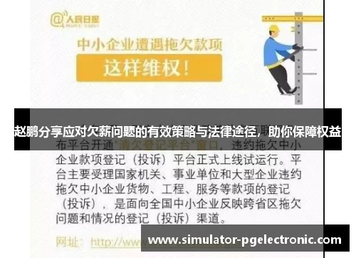 赵鹏分享应对欠薪问题的有效策略与法律途径,助你保障权益 赵鹏分享应对欠薪问题的有效策略与法律途径,助你保障权益