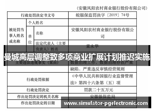 曼城高层调整致多项商业扩展计划推迟实施
